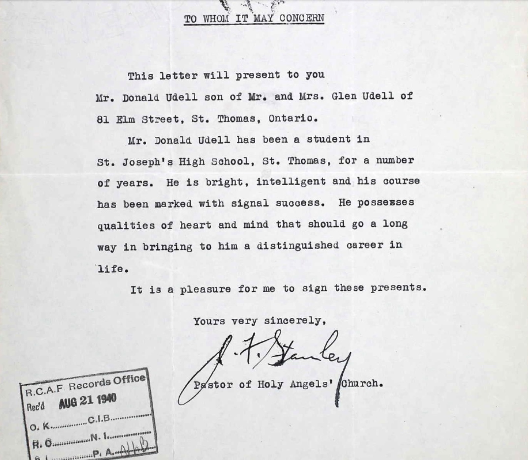 Letter of recommendation