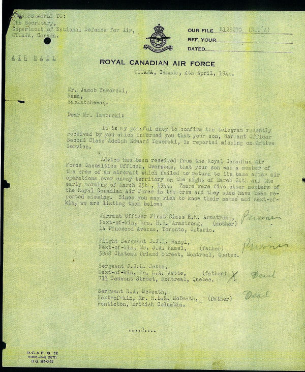 Letter (April 1, 1944)