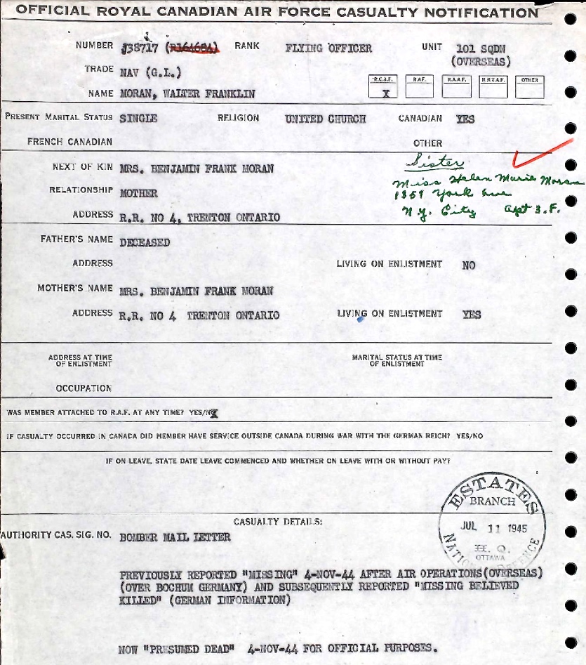 Notification of death