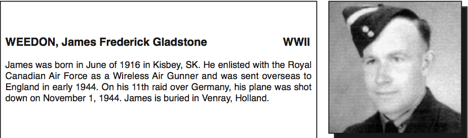 Photo of JAMES FREDERICK GLADSTONE WEEDON