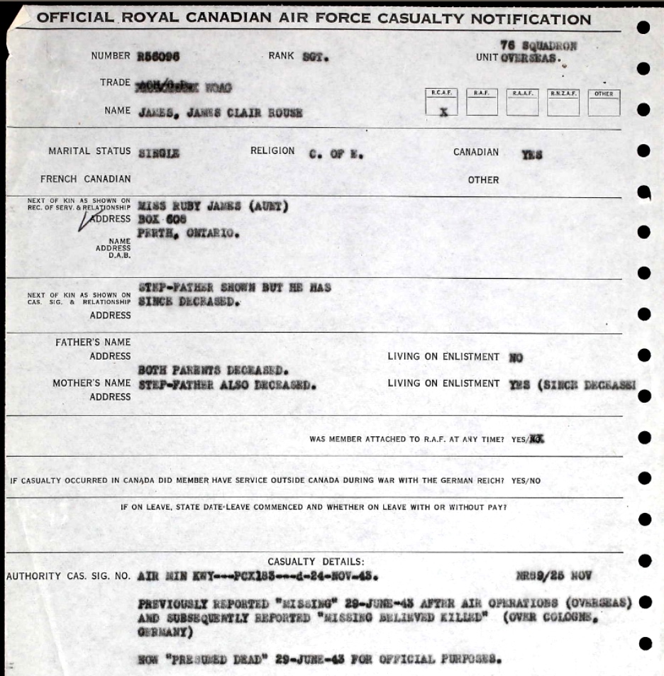 Notification of death