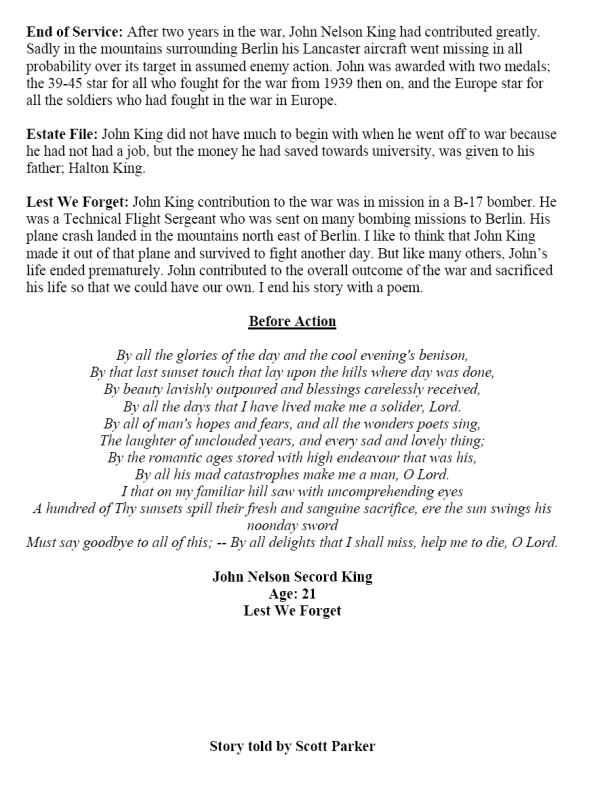 Oakville Remembers Biography (Page 2)