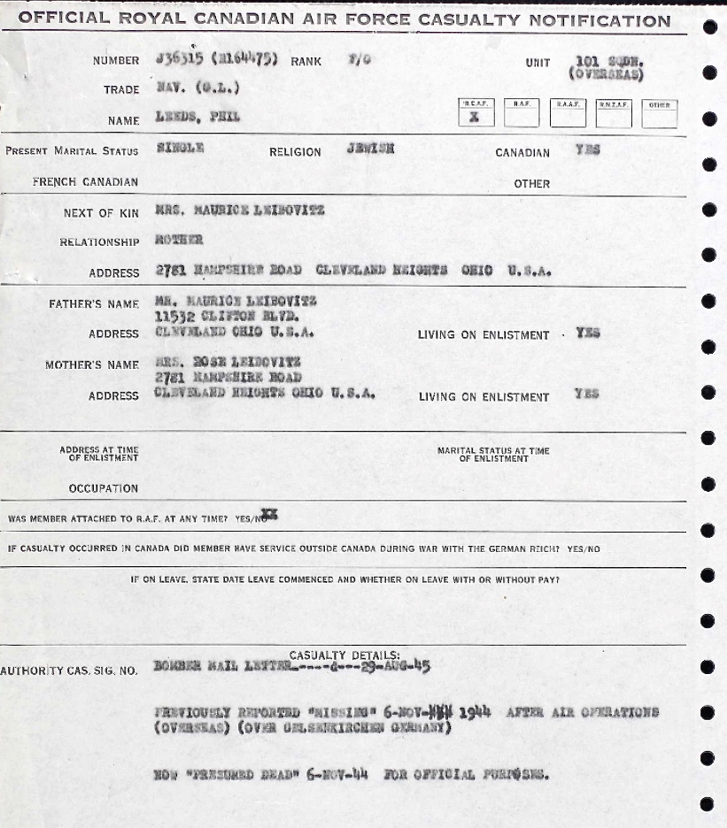 Notification of death