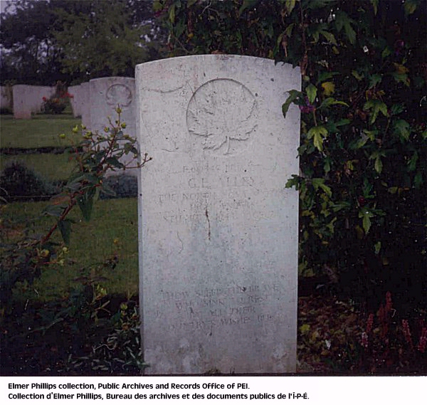 Grave marker for G.E. Alley