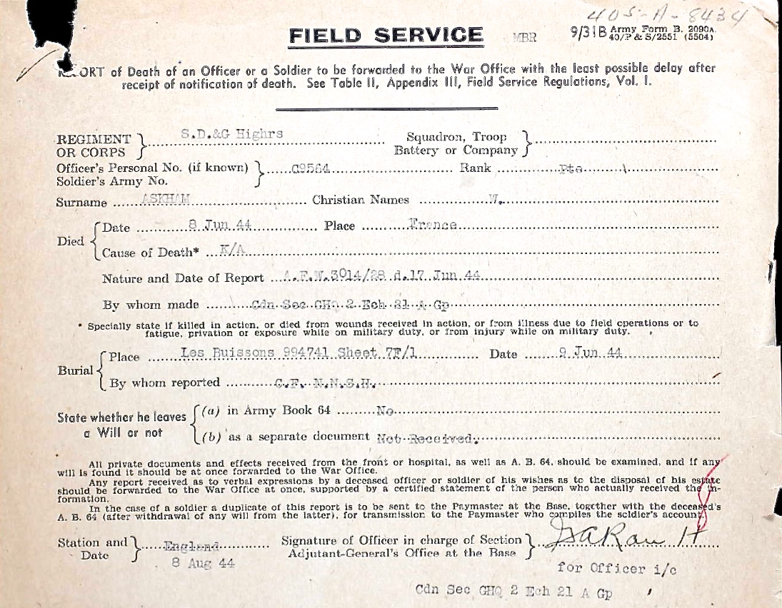 Field Service Form