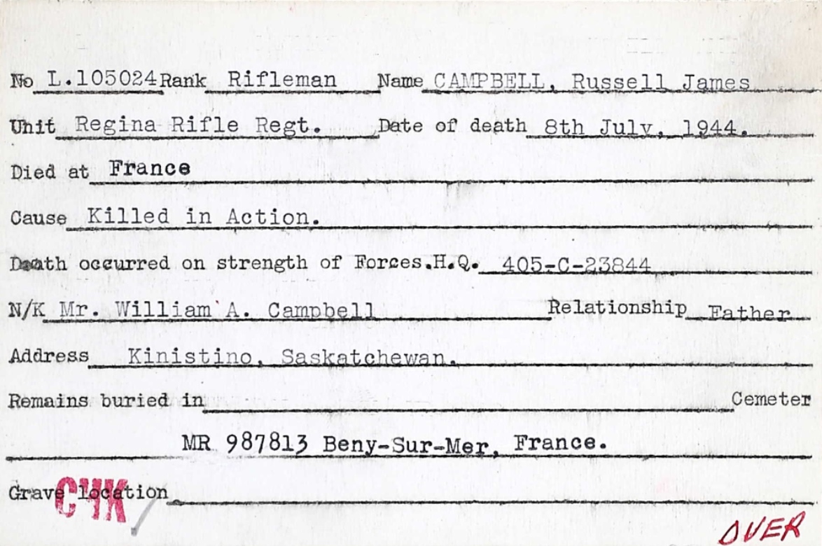 Notification of death