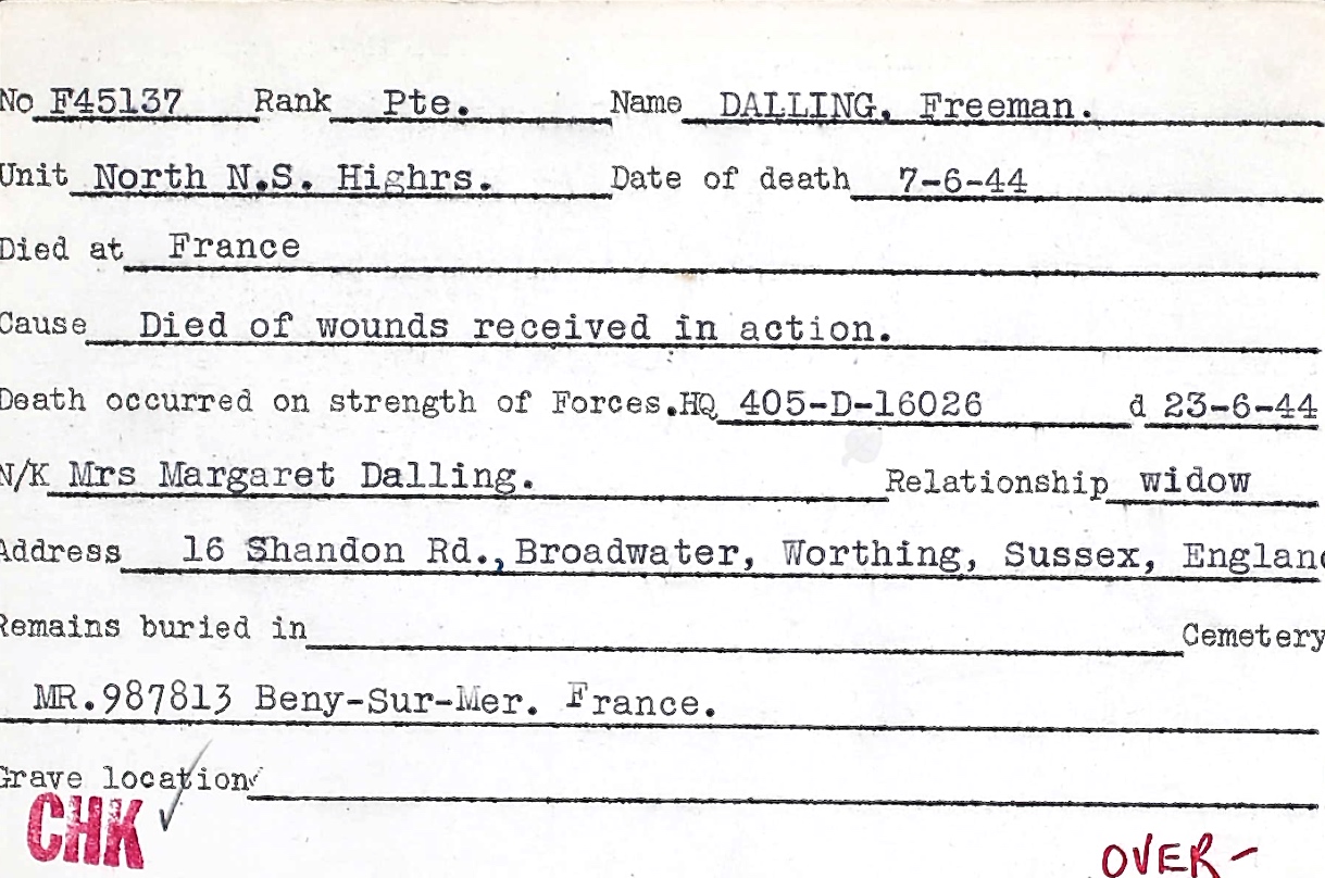 Notification of death