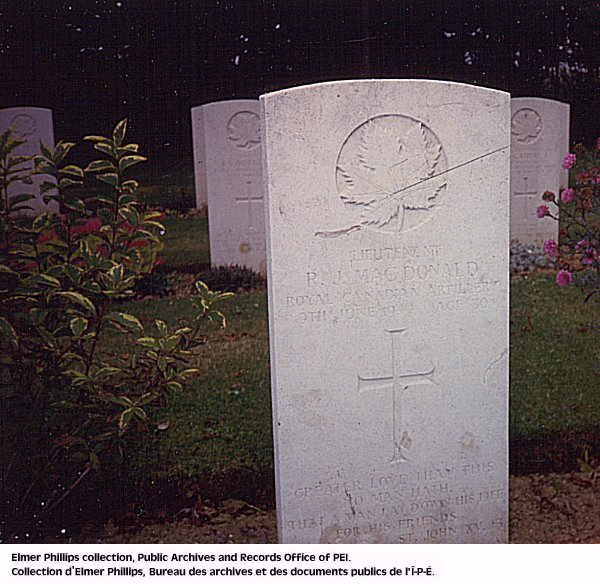 Grave marker for R.J. Macdonald