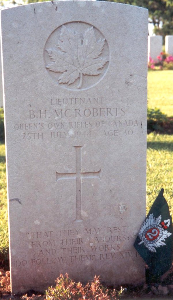 Grave Marker for Bruce Herbert McRoberts