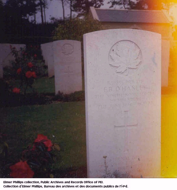 Grave marker for E.B. O'hanley