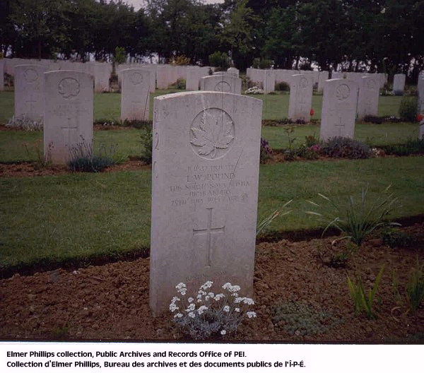 Grave marker for L.W. Pound