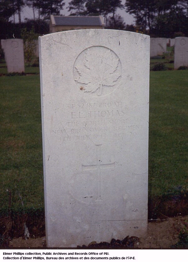 Grave marker for E.L. Thomas