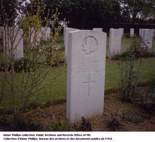 Grave marker for F.M. Trainor