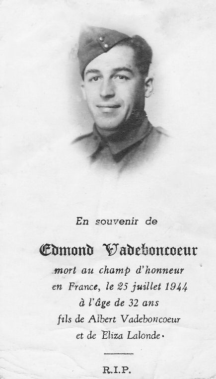 Photo of Edmond Vadeboncoeur