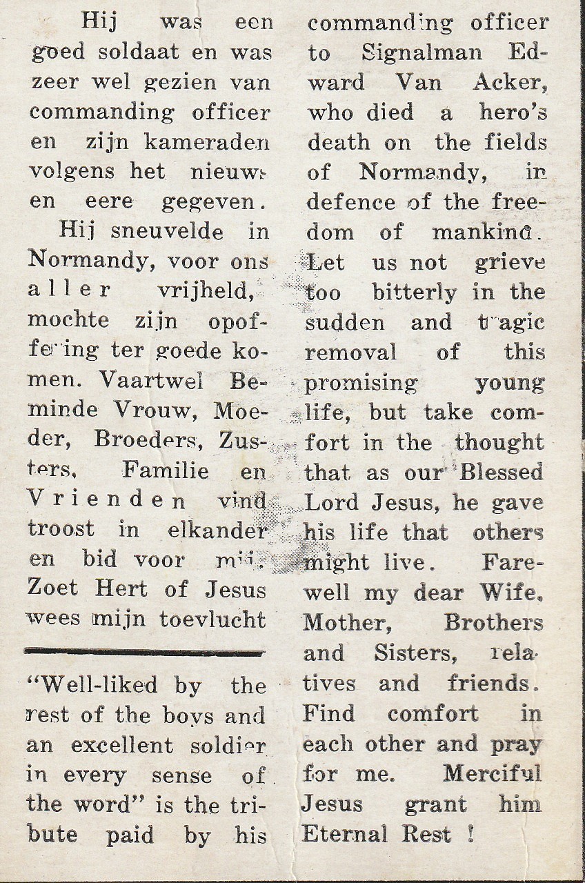 Photo of Edmond Van Acker