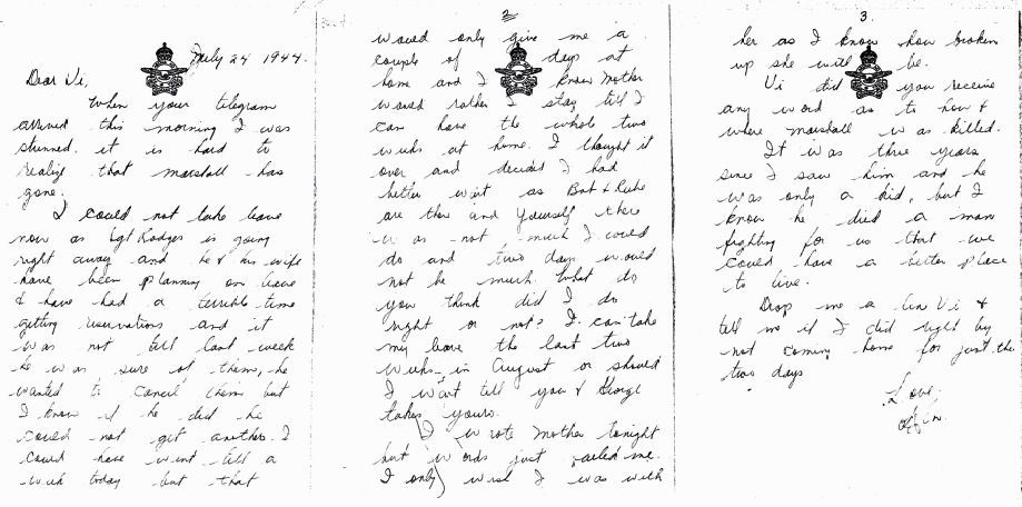 Letter from Ken (Brother)