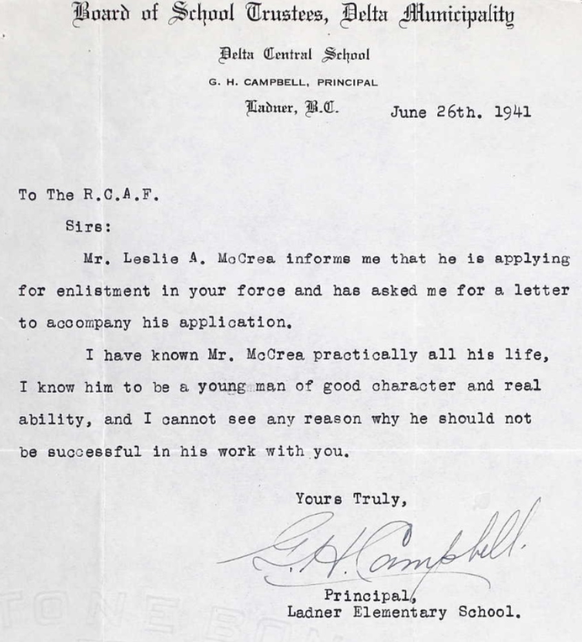 Letter of recommendation