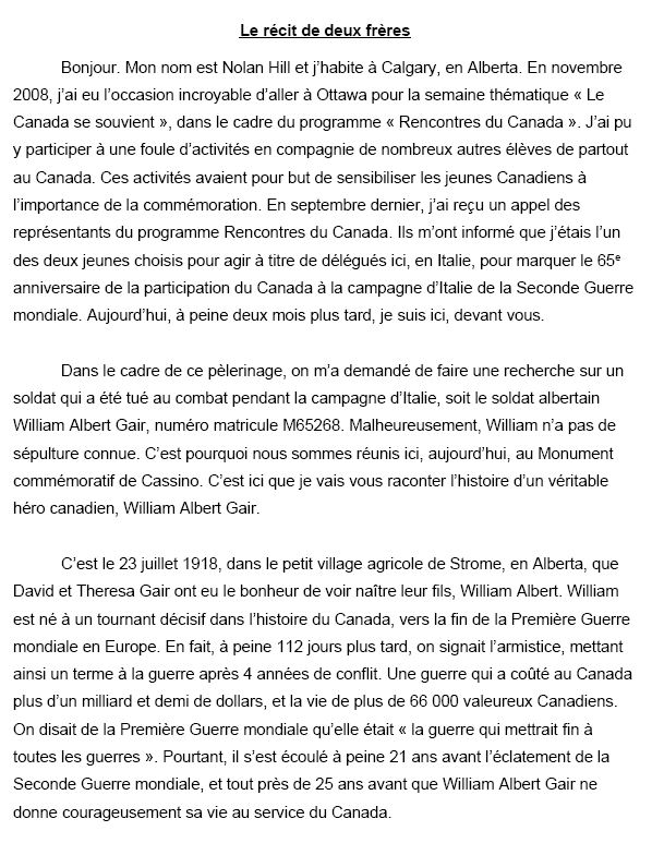 Le récit de deux frères (page 1)