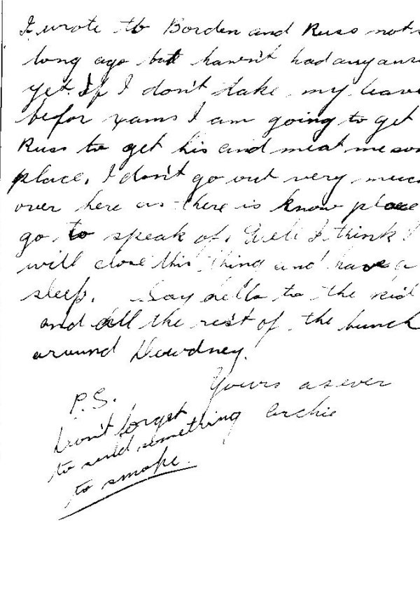 Letter from Archie - page 2