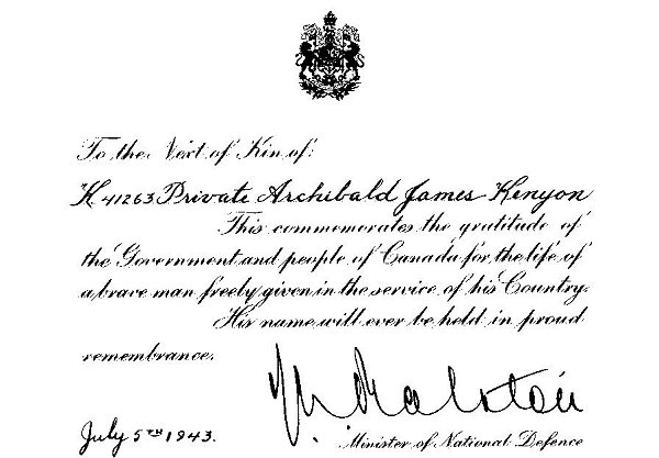 Letter from the Minister of Defence