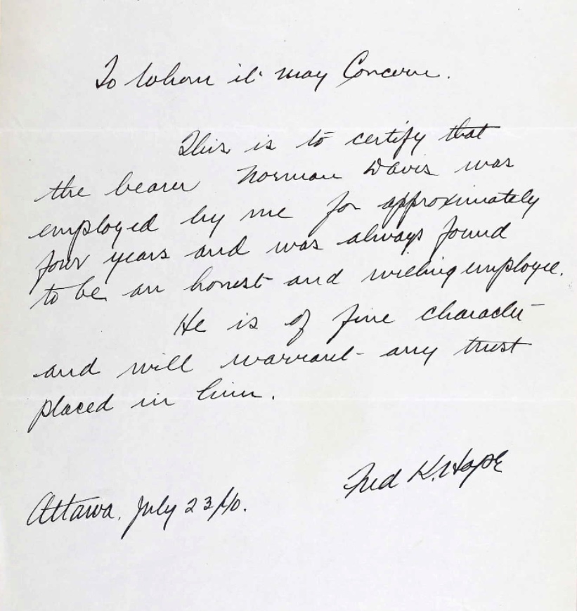 Letter of recommendation