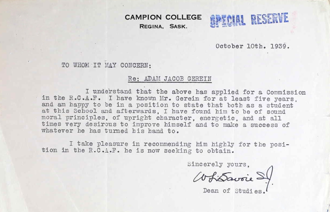 Letter of recommendation