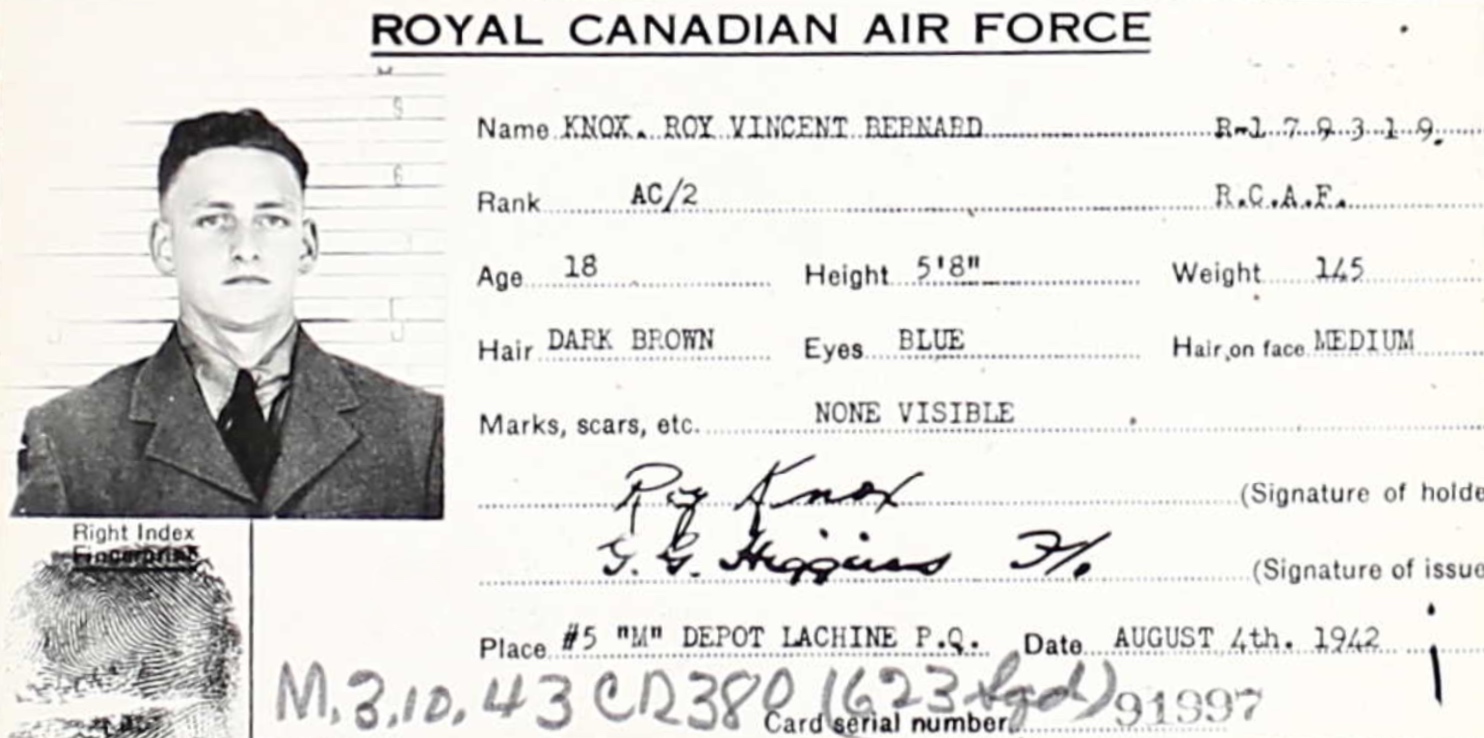 Photo of ROY VINCENT BERNARD KNOX