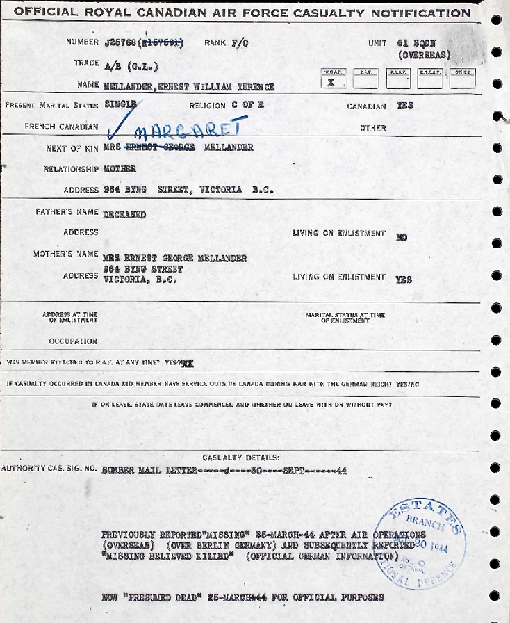 Notification of death