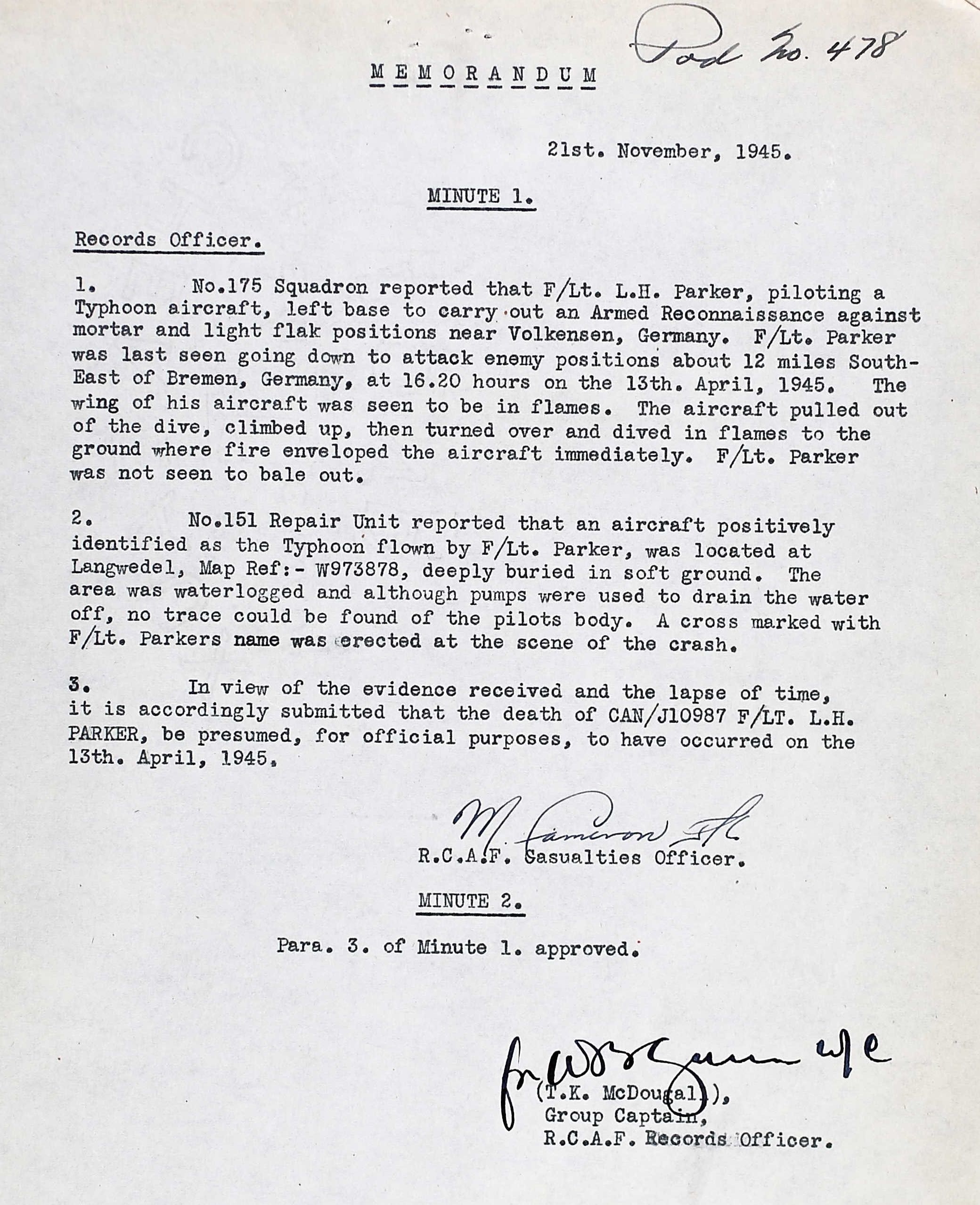 Circumstances of death registers