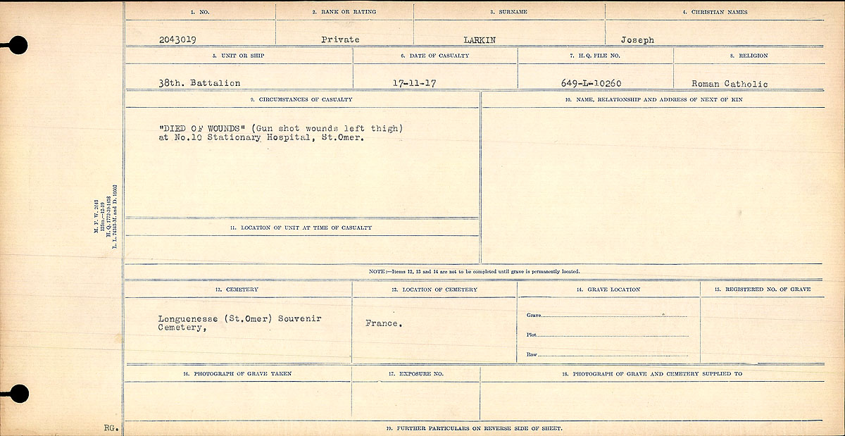 Circonstances du décès