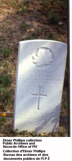 Grave marker for A.S. Leudy