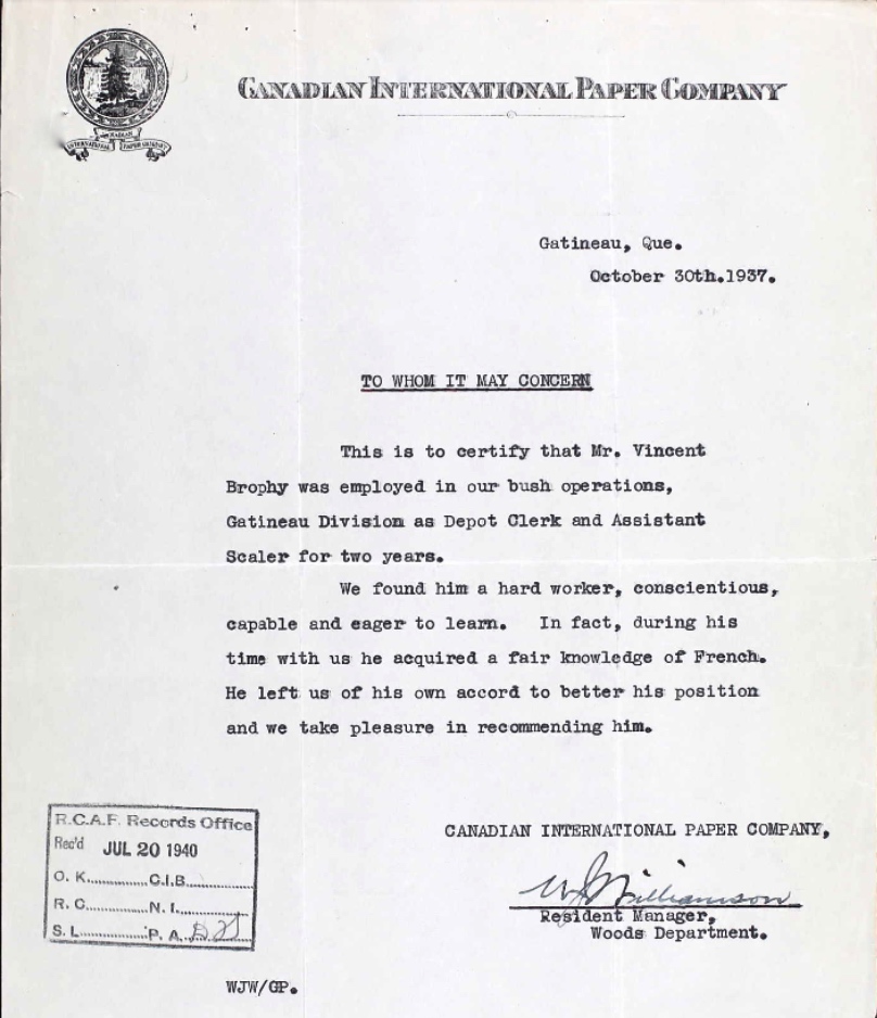 Letter of recommendation