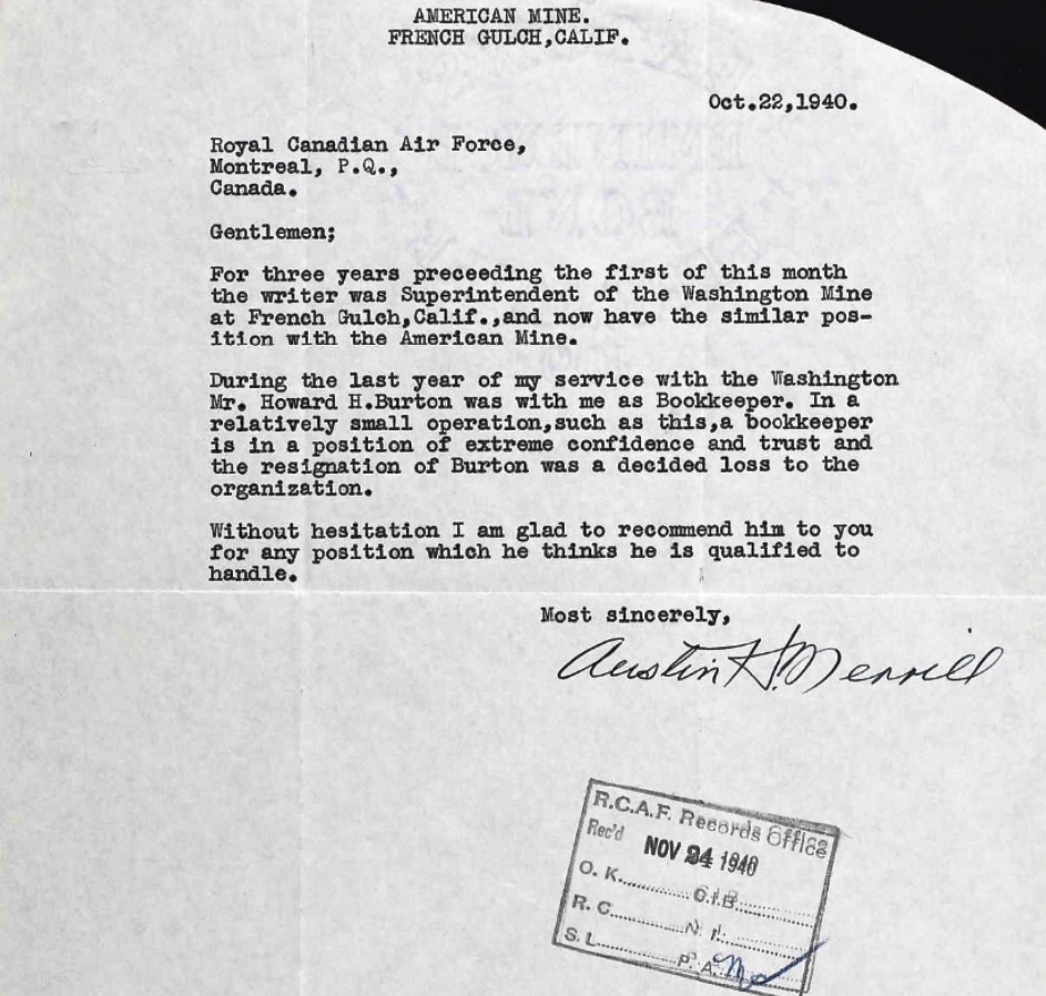 Letter of recommendation