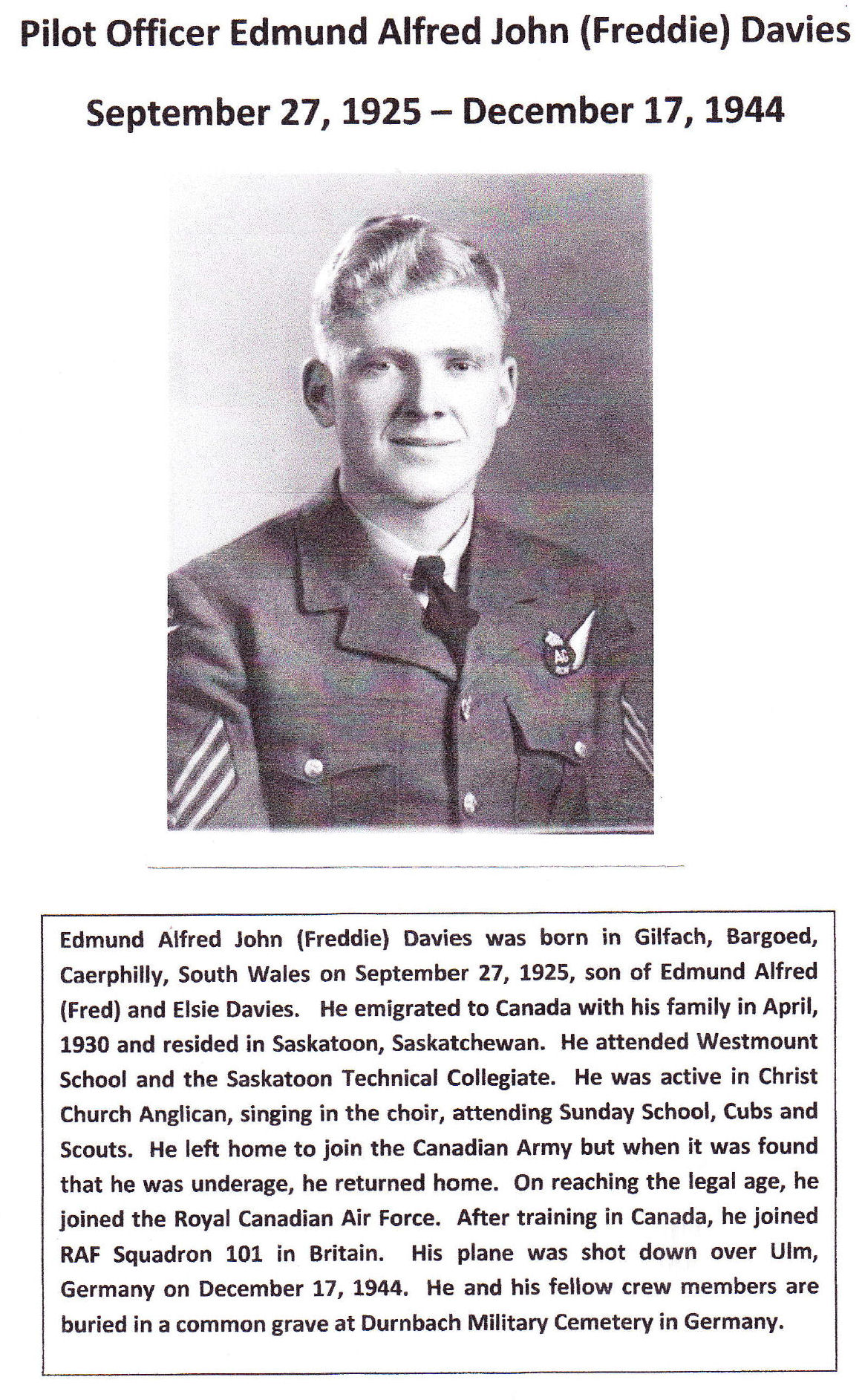 Photo of Edmund Alfred John Davies