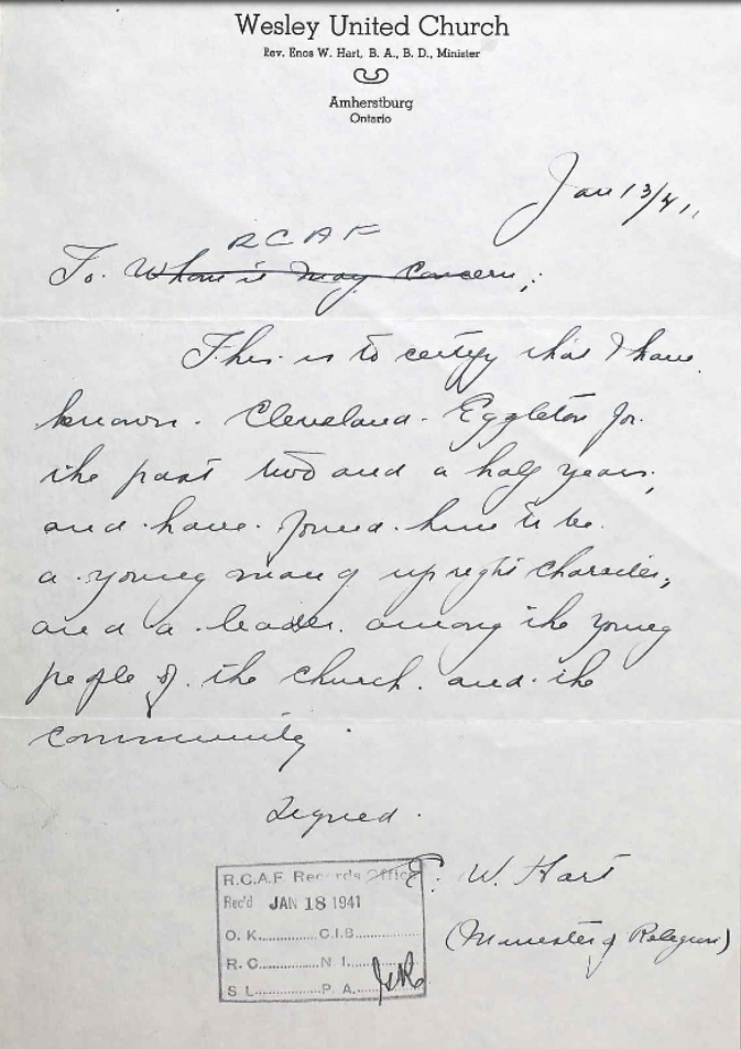 Letter of recommendation