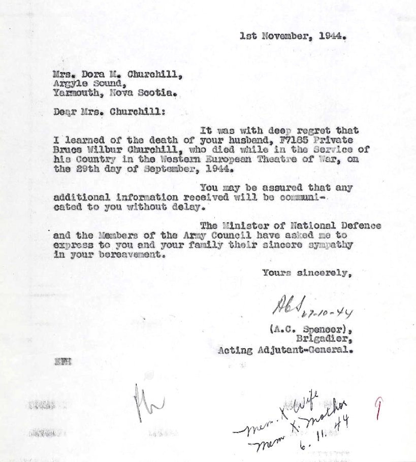 Notification of death