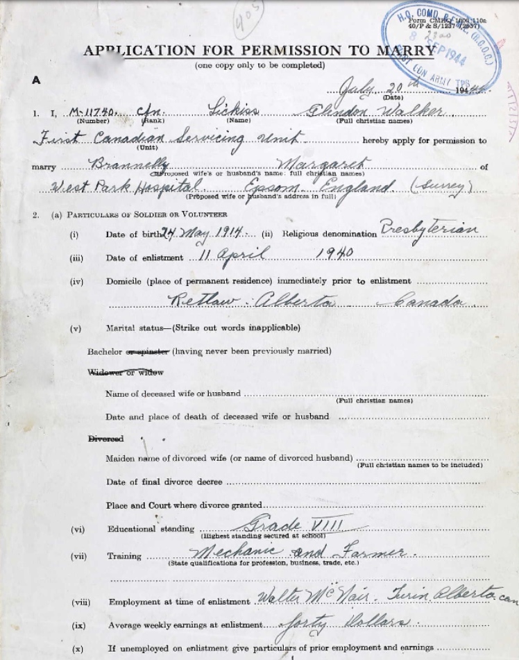 Application to Marry