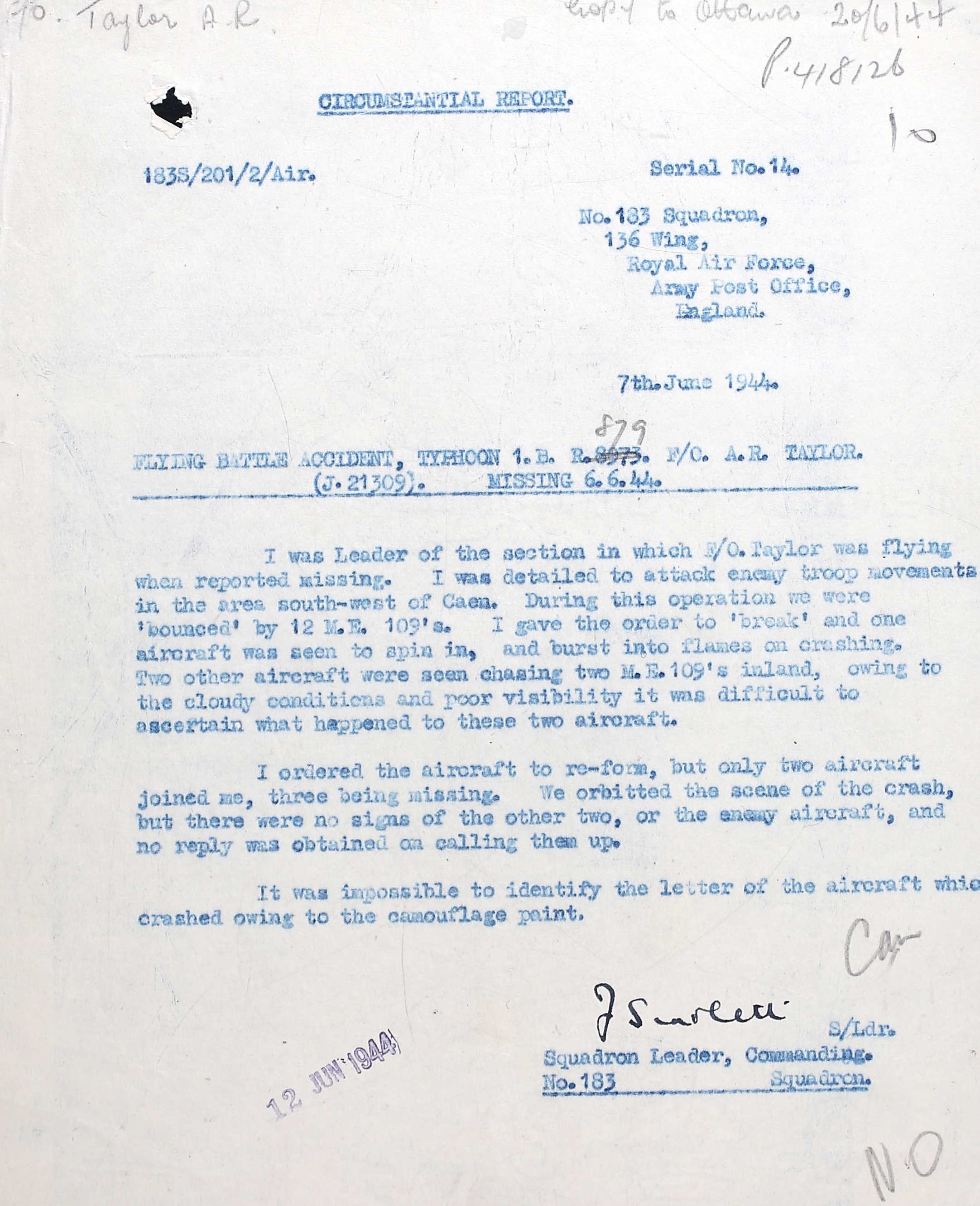 Circumstances of Death