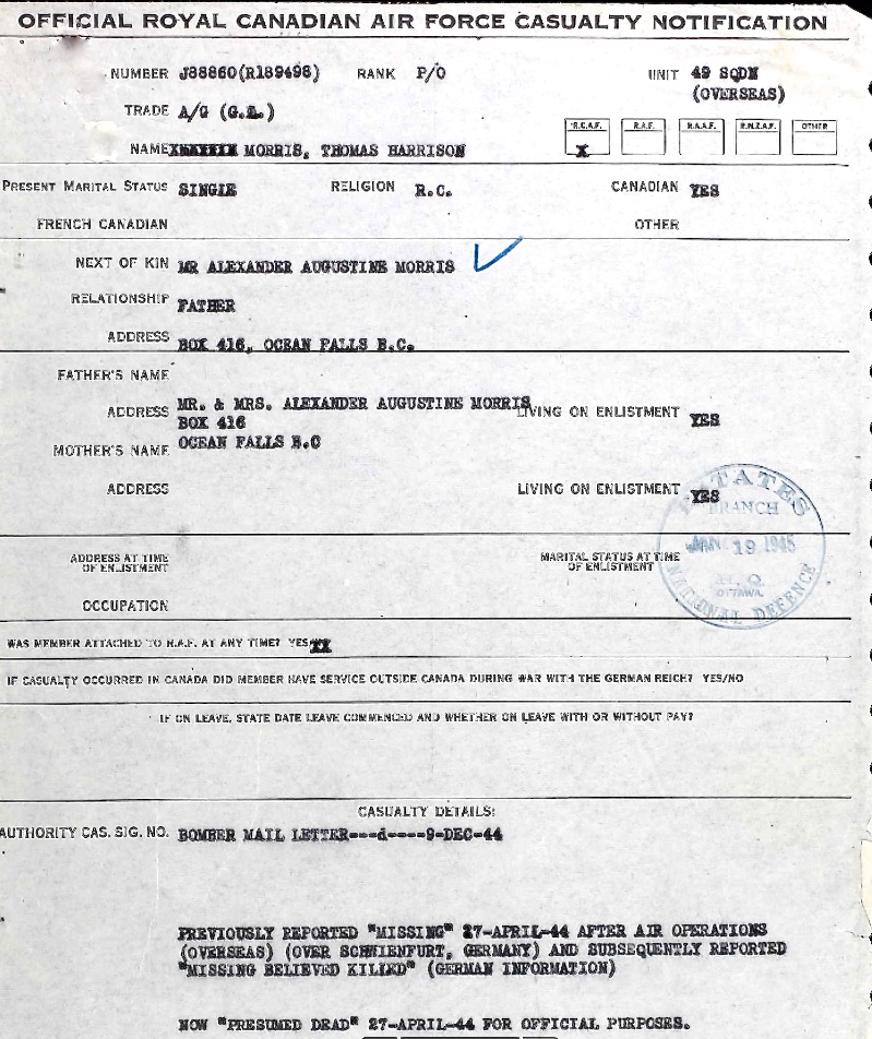 Notification of death