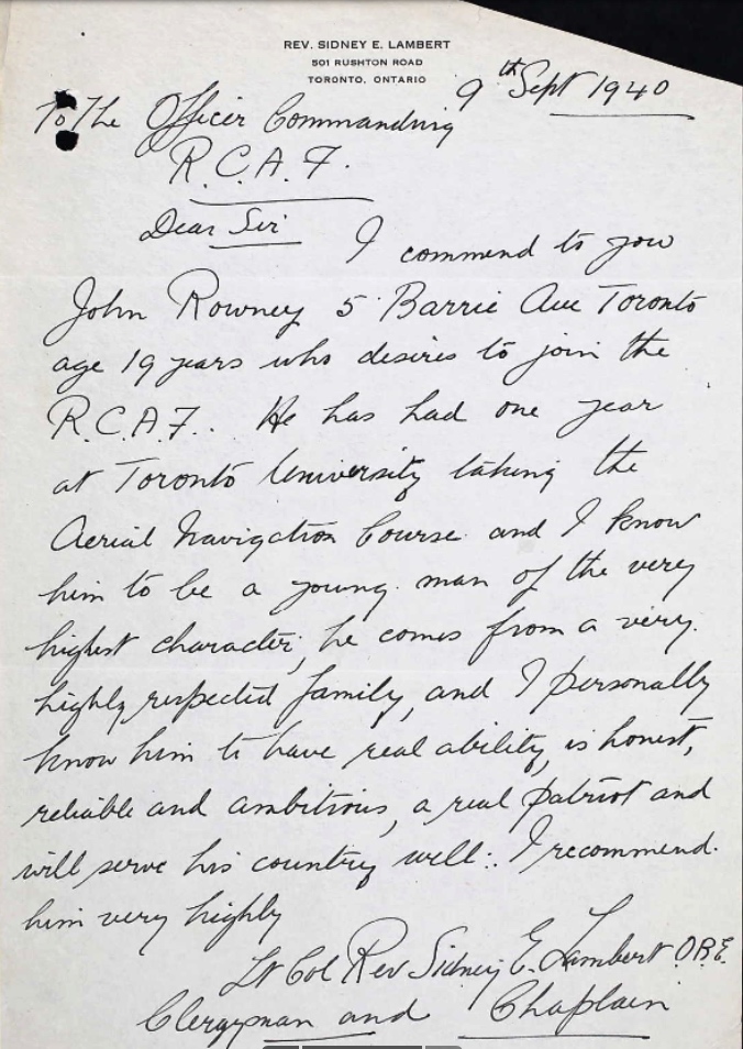 Letter of recommendation