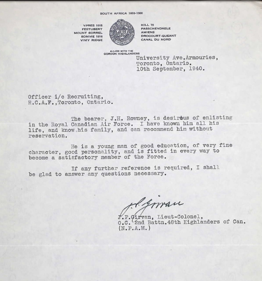 Letter of recommendation