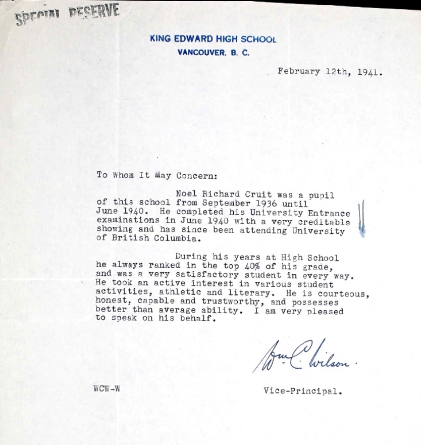 Letter of recommendation