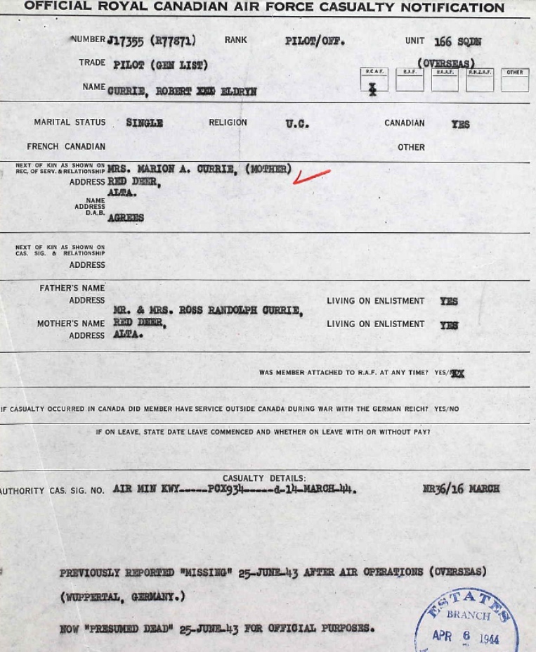 Casualty Notification Form
