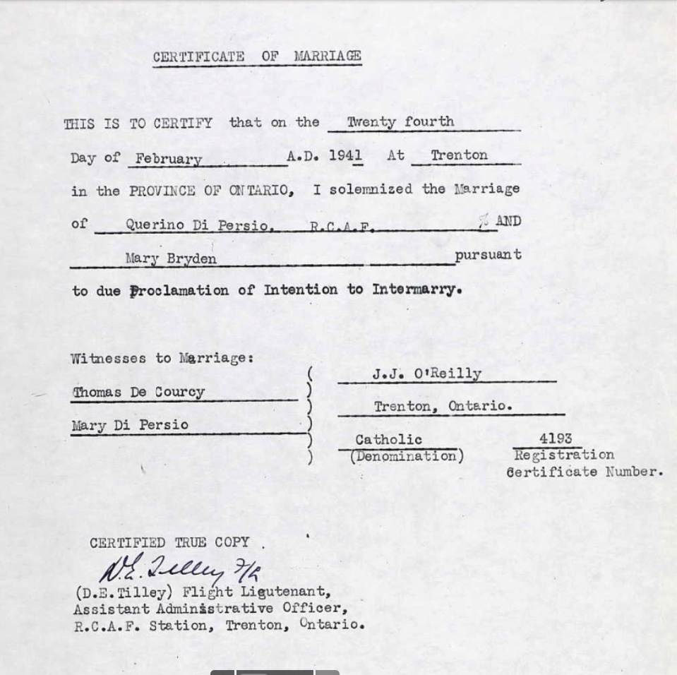 Certificate of Marriage