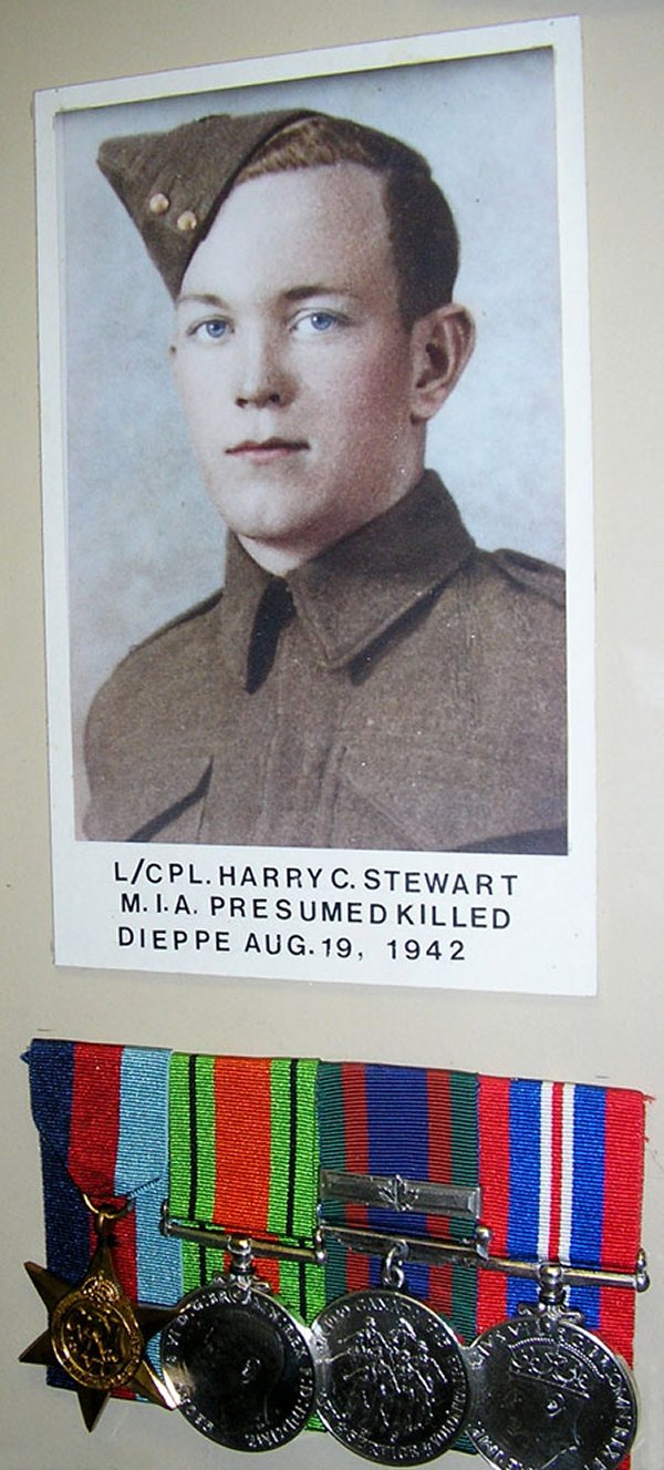 Photo of Harry Crawford Stewart and medals