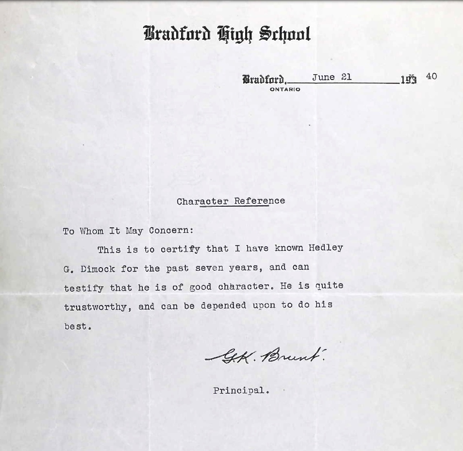 Letter of Recommendation