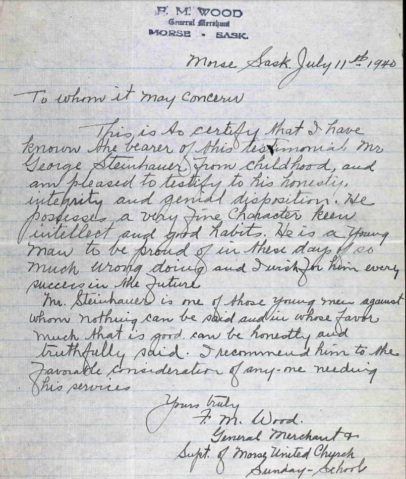 Letter of recommendation