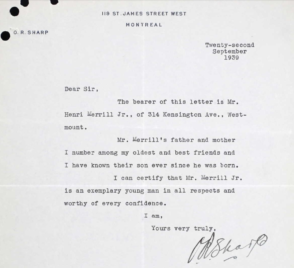 Letter of recommendation