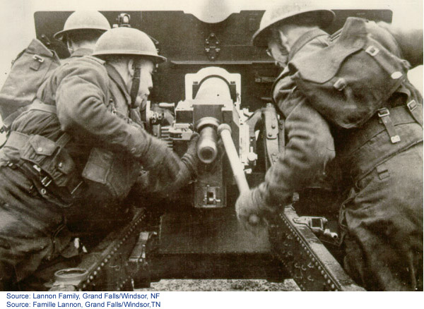 Picture of Bernard readying a shell