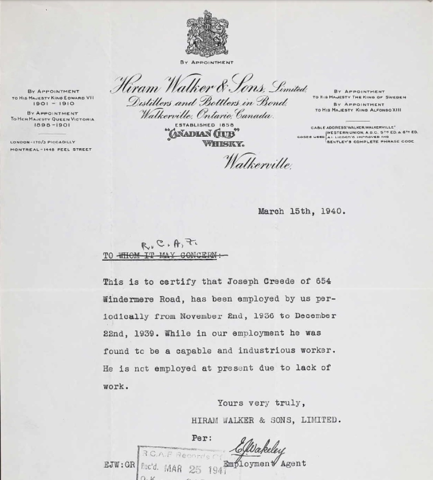 Letter of recommendation